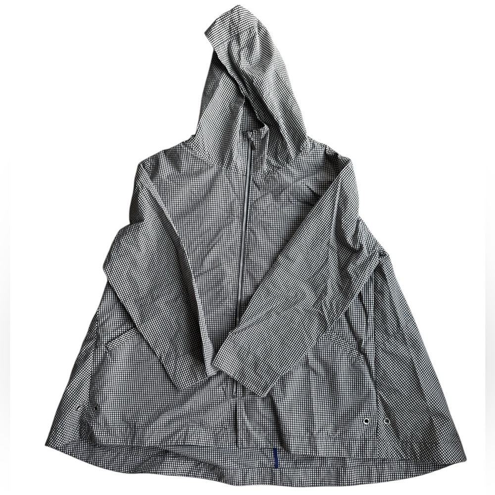 Pret Pour Partir Checkered Transitional Cotton Jacket Oversized Asymmetric Sz38 - Picture 2 of 8